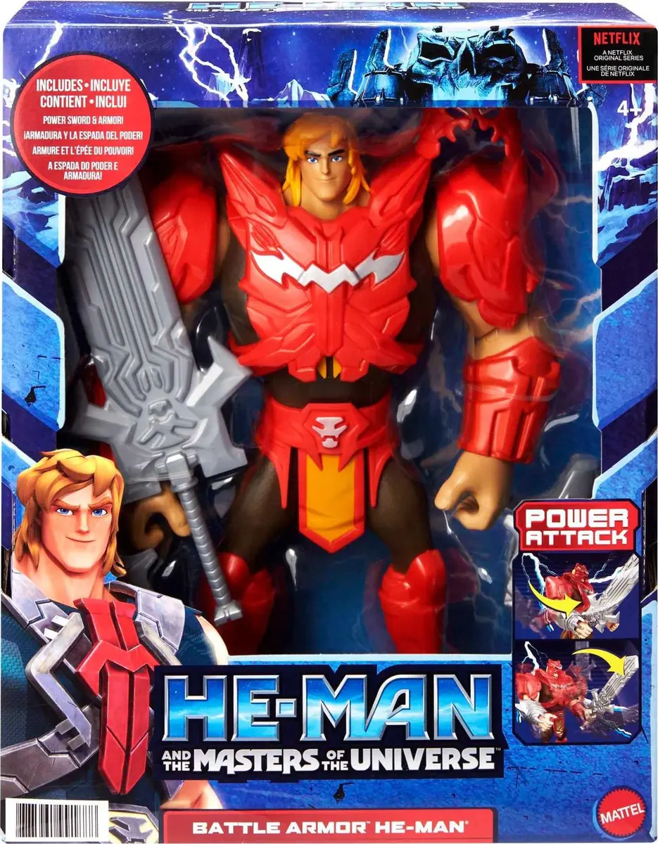 Masters of the Universe Deluxe He-Man Action Figure 8.5-in | Power Attack Feature - view 7