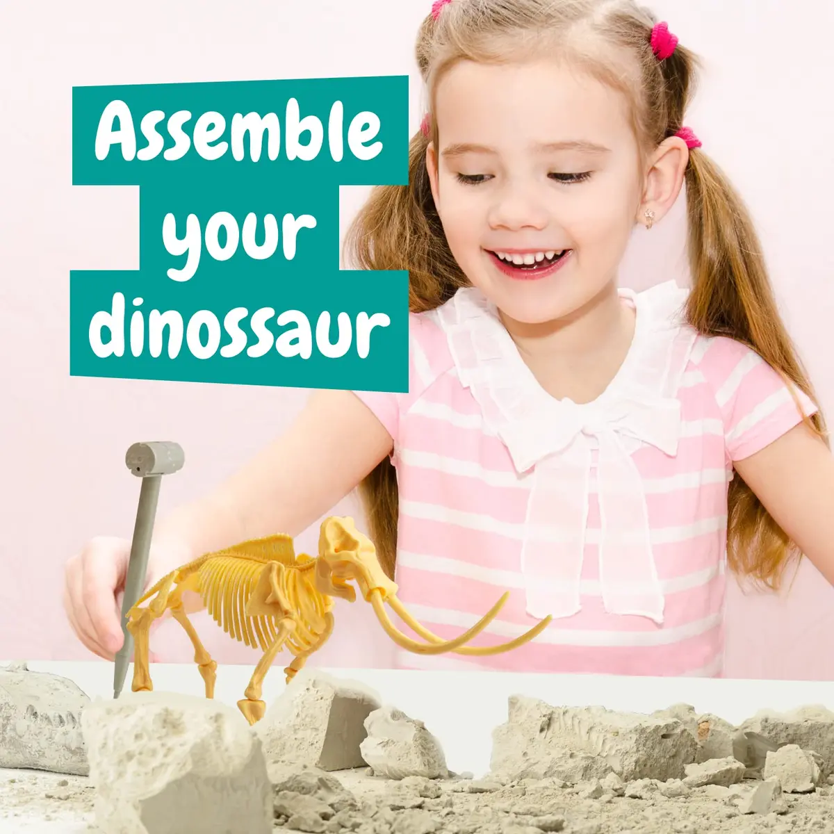 Science4you Mammoth Dinosaur Fossil Digging Kit - Excavate & Assemble 17 Dino Bones | Paleontology Fun for Kids 6-14 - view 4
