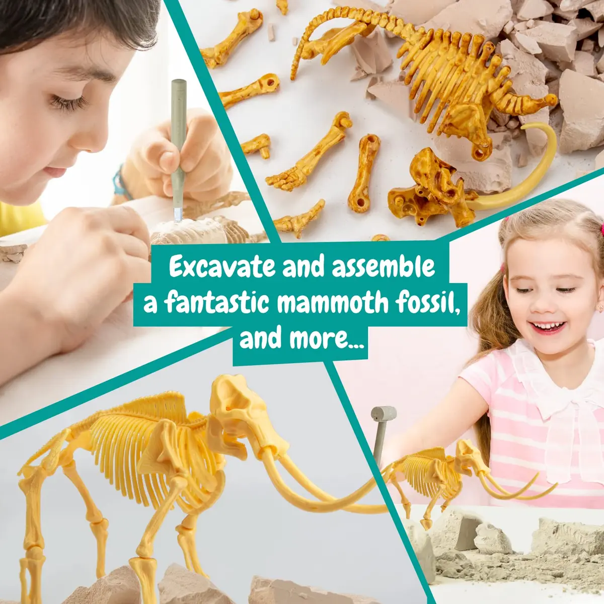 Science4you Mammoth Dinosaur Fossil Digging Kit - Excavate & Assemble 17 Dino Bones | Paleontology Fun for Kids 6-14 - view 7