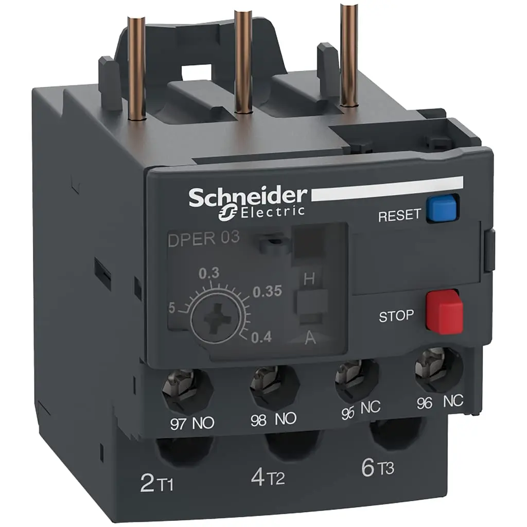Square D by Schneider Electric DPER03 Thermal Overload Relay 0.25-0.4A | HVAC & Motor Protection - main product image