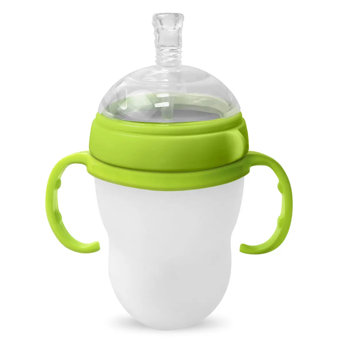 ANPEI Straw Transition Cup Kit for Comotomo Baby Bottles 2 Pack (Green) | Converts 5 & 8 oz Bottles to Sippy Cups - view 5