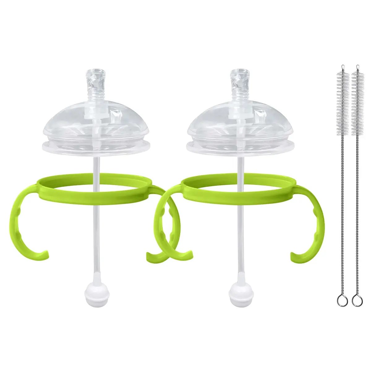 ANPEI Straw Transition Cup Kit for Comotomo Baby Bottles 2 Pack (Green) | Converts 5 & 8 oz Bottles to Sippy Cups - view 9