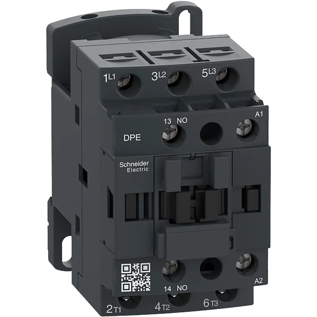 Square D by Schneider Electric DPE09U7 IEC Contactor 3HP 460V | HVAC & AC Control, DIN-Rail Mount - main product image