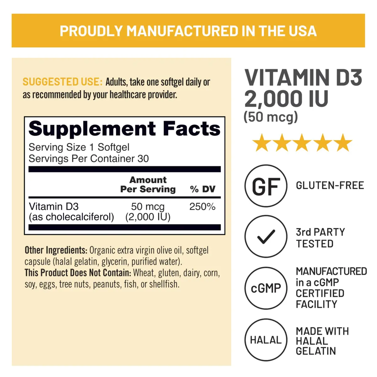 NatureWise Vitamin D3 2000 IU Softgels | Bone & Immune Health Support - view 6