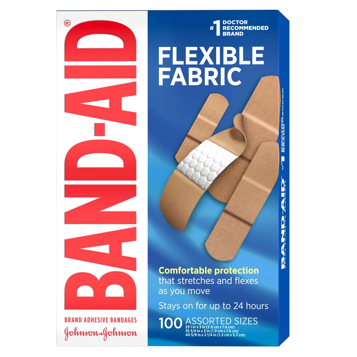 Band-Aid Flexible Fabric Adhesive Bandages 200 Count | Trusted Wound Care for Minor Cuts & Scrapes - view 8