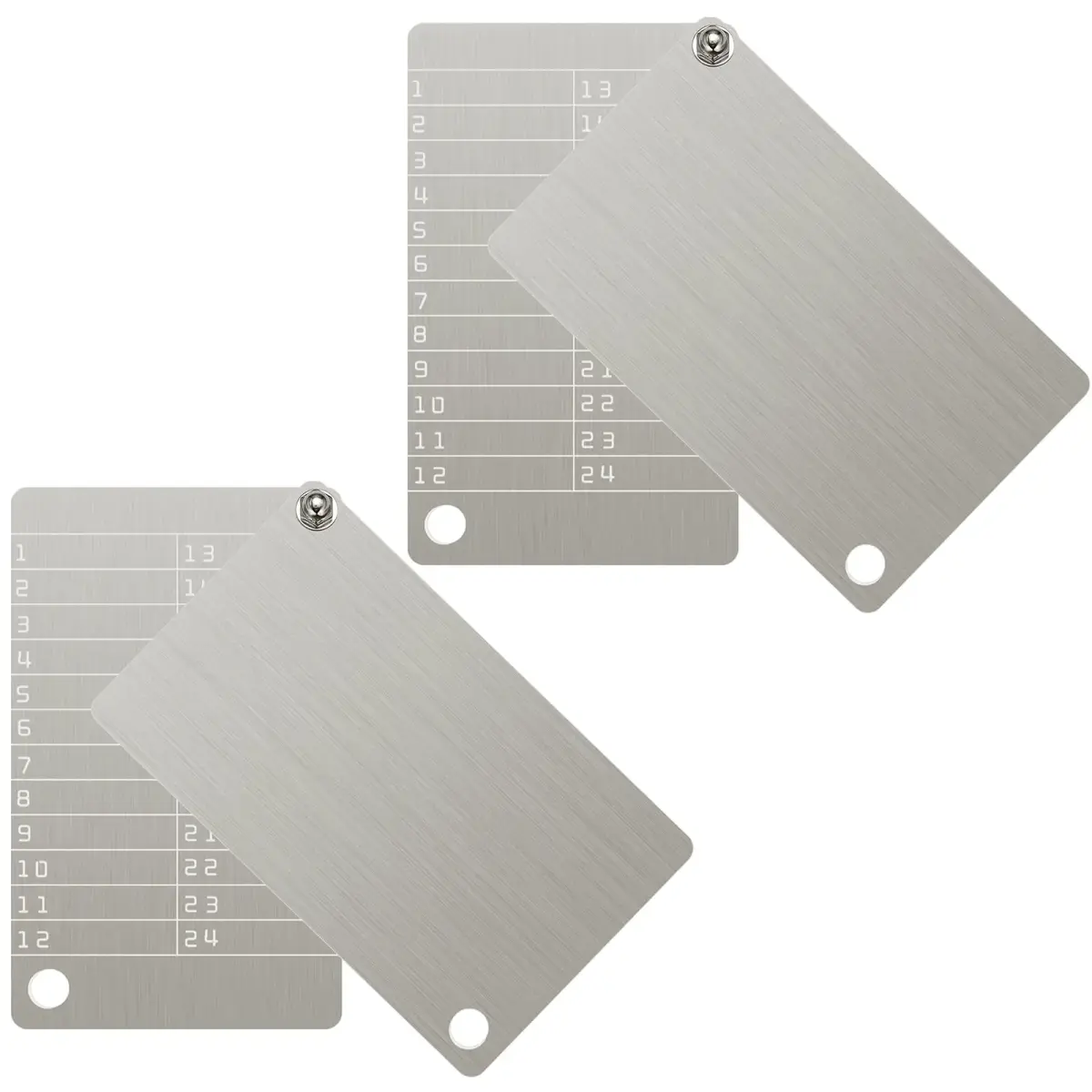 Hotop Crypto Seed Storage Metal Plate 4 Pack | Stainless Steel Backup for BIP39 Wallet, Fireproof, Waterproof (Silver) - main product image