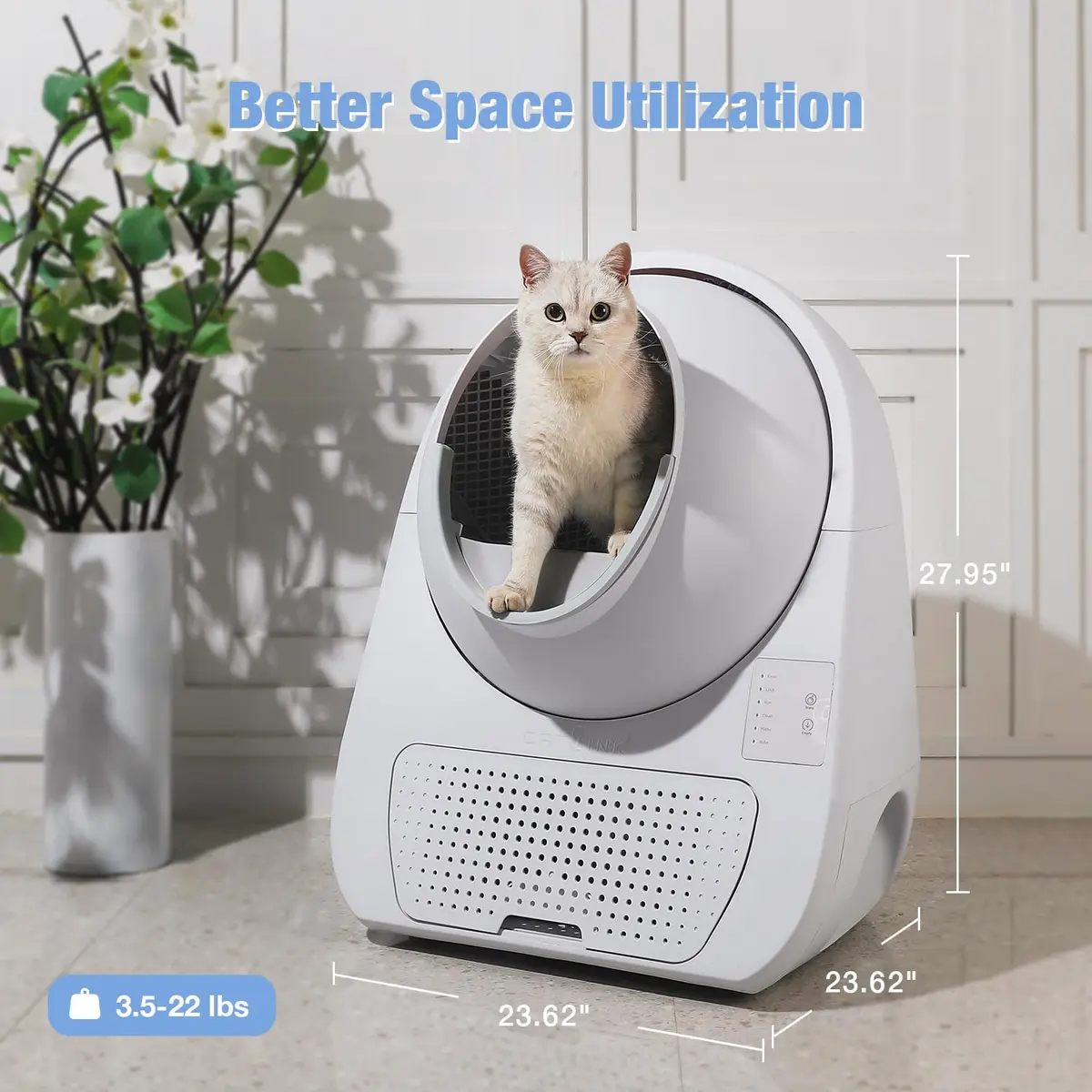CATLINK Auto Cat Litter Box Self Cleaning Young Version | Automatic Odor & Leak Control for Cats 3.5-22 lb - view 7