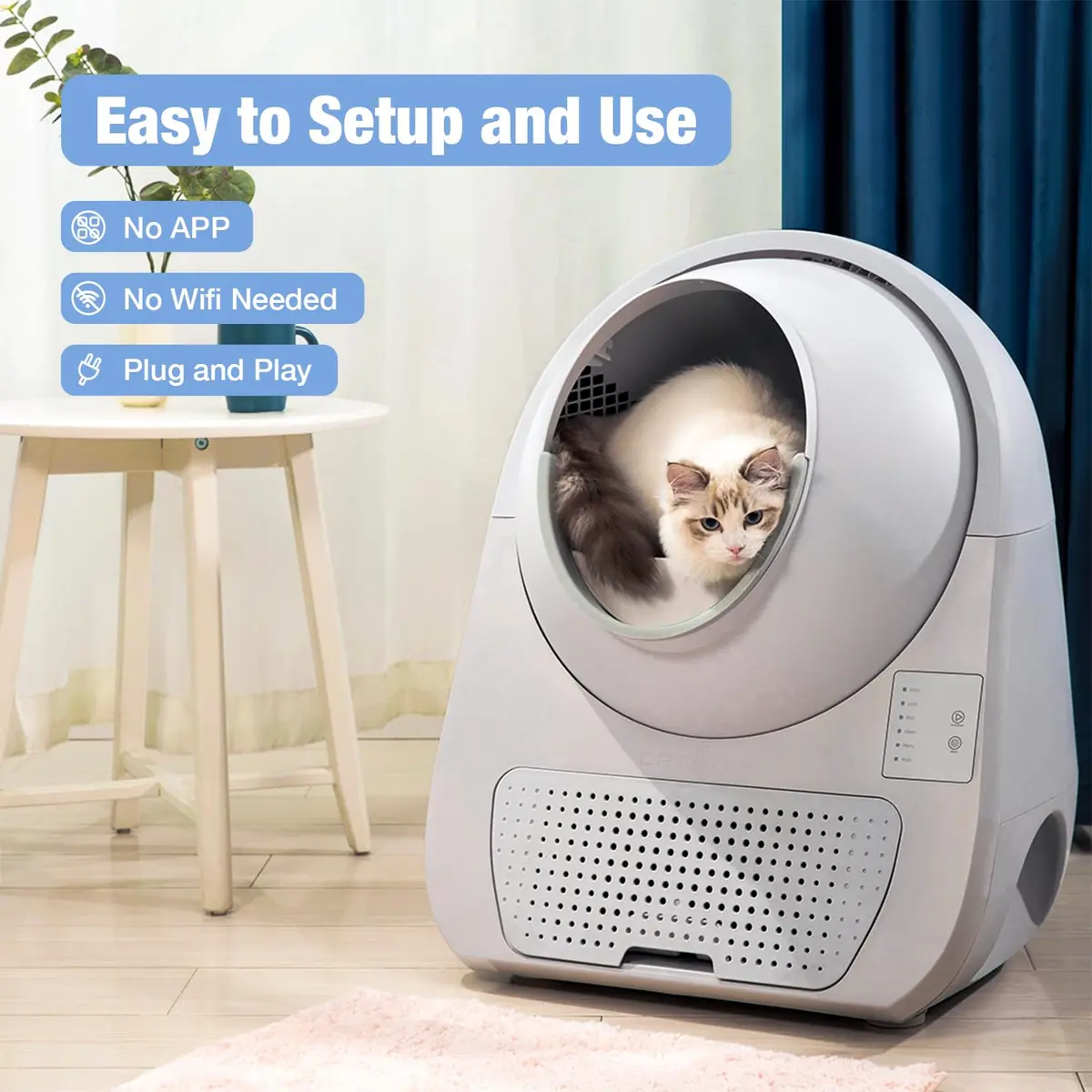 CATLINK Auto Cat Litter Box Self Cleaning Young Version | Automatic Odor & Leak Control for Cats 3.5-22 lb - view 2