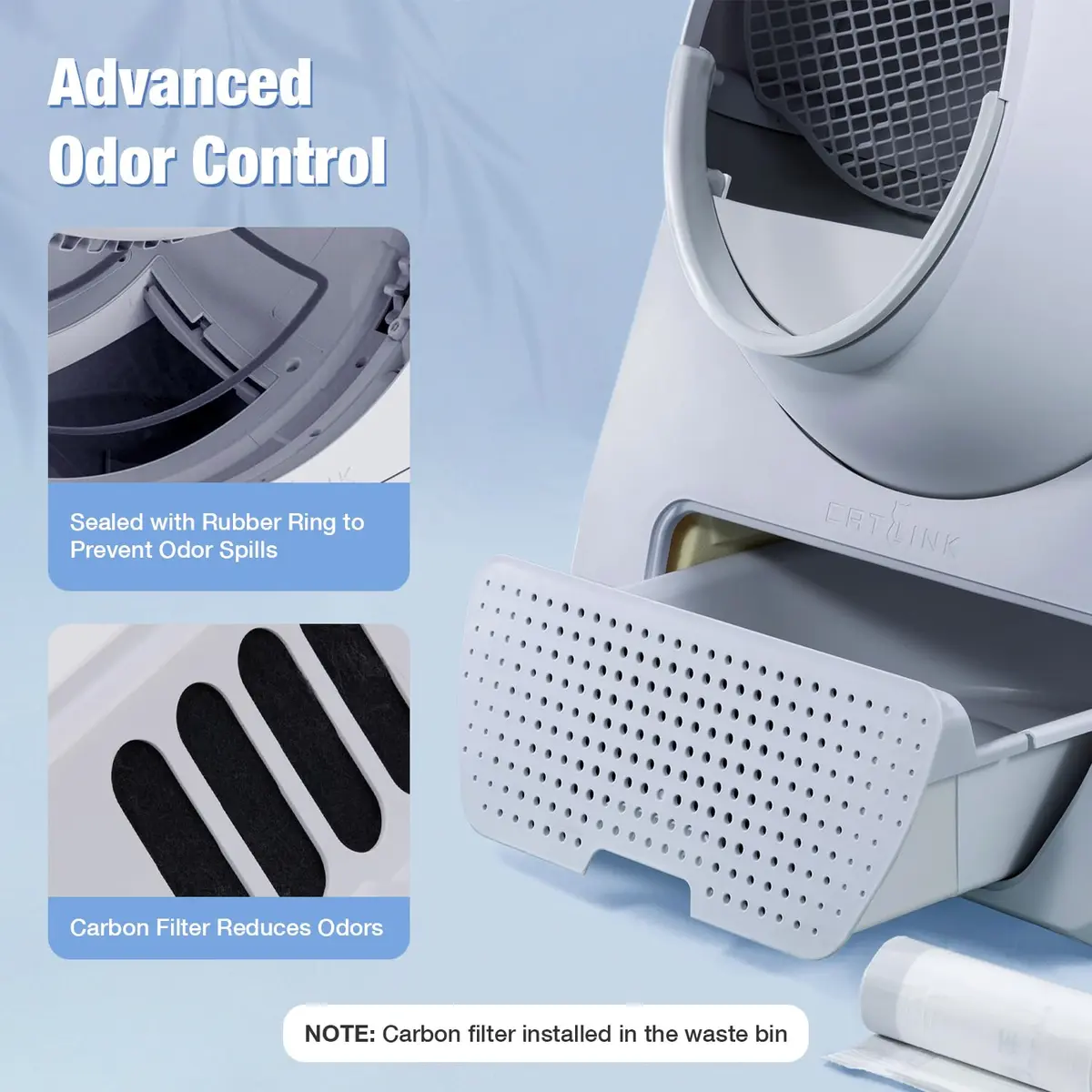 CATLINK Auto Cat Litter Box Self Cleaning Young Version | Automatic Odor & Leak Control for Cats 3.5-22 lb - view 3