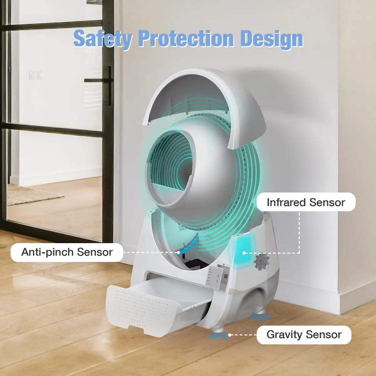 CATLINK Auto Cat Litter Box Self Cleaning Young Version | Automatic Odor & Leak Control for Cats 3.5-22 lb - view 4