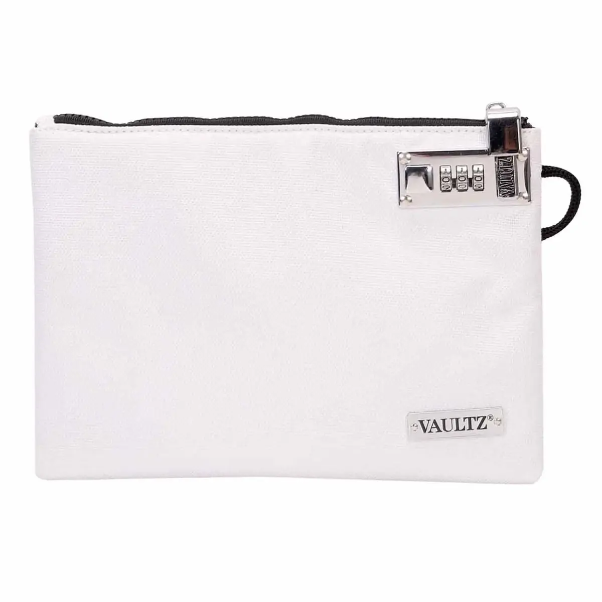 Vaultz White Locking Accessories Pouch, 7 x 10 Inches - Secure Zippered Storage for Valuables - main product image
