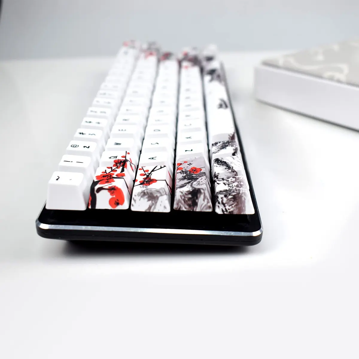 MOLGRIA Keycaps 71 Set for Gaming Mechanical Keyboard | Custom PBT OEM Profile Key caps Japanese Style with Keycap Puller (Plum Blossom, 71 Keys) - view 6