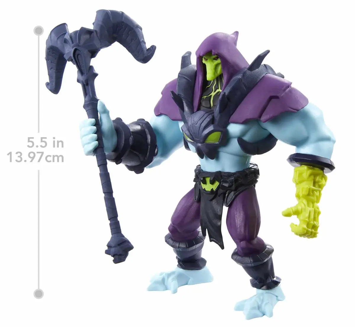 Masters of the Universe Skeletor Action Figure 14 cm (5.5 Inch) | Netflix Series Villain with Power Attack Move - view 3