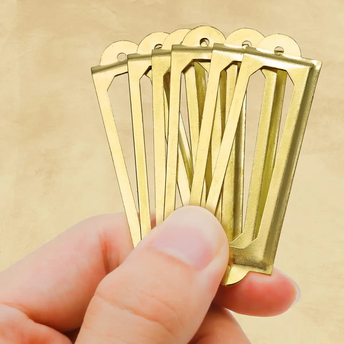 Rierdge Antique Label Holder 2.3 Inch Gold 30 Pcs | Retro Iron Pull Handles for Cabinets & Drawers - view 3