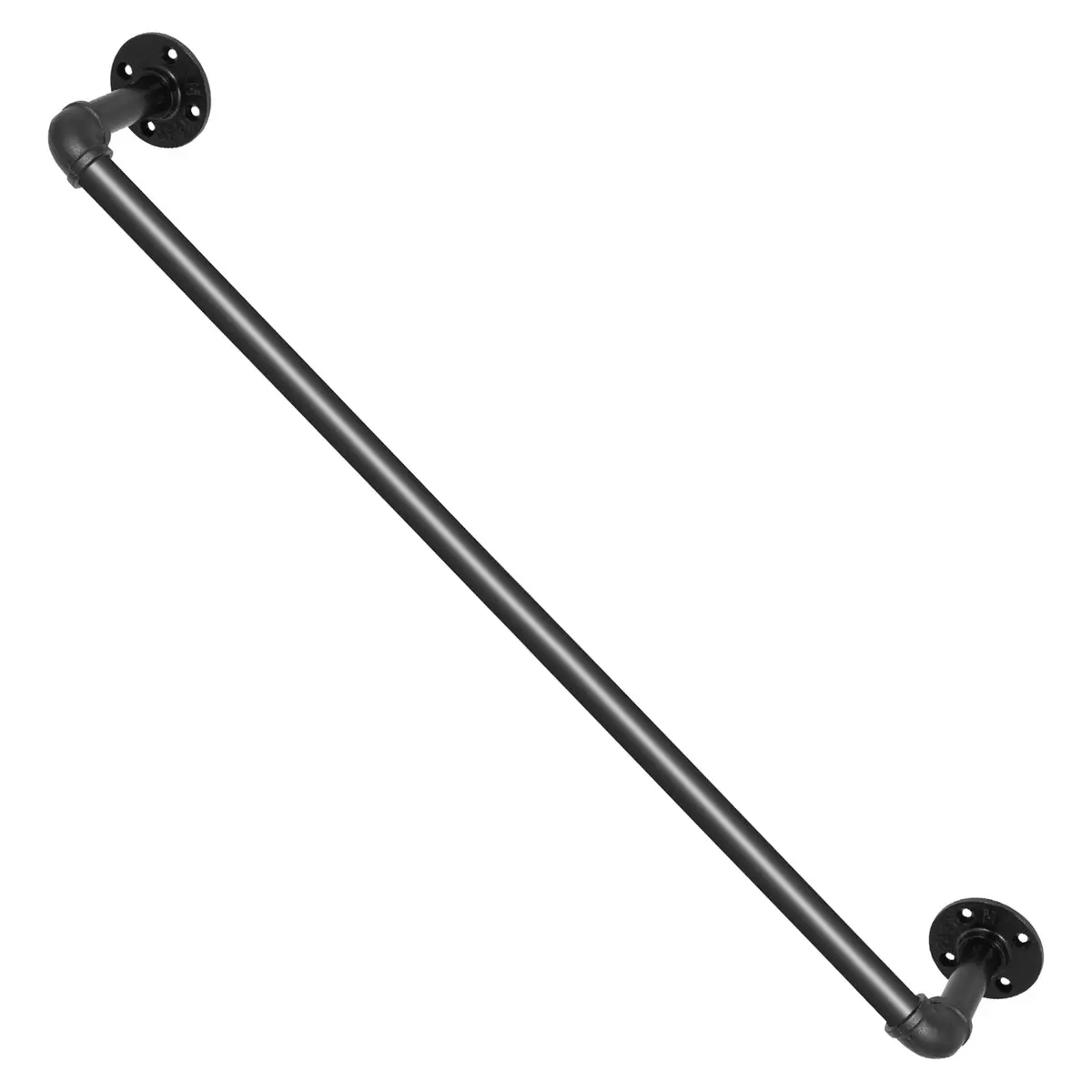 VEVOR Pipe Stair Handrail 3FT (0.9m) | 440LBS Load Capacity Industrial Carbon Steel Staircase Handrail with Wall Mount Support - view 9