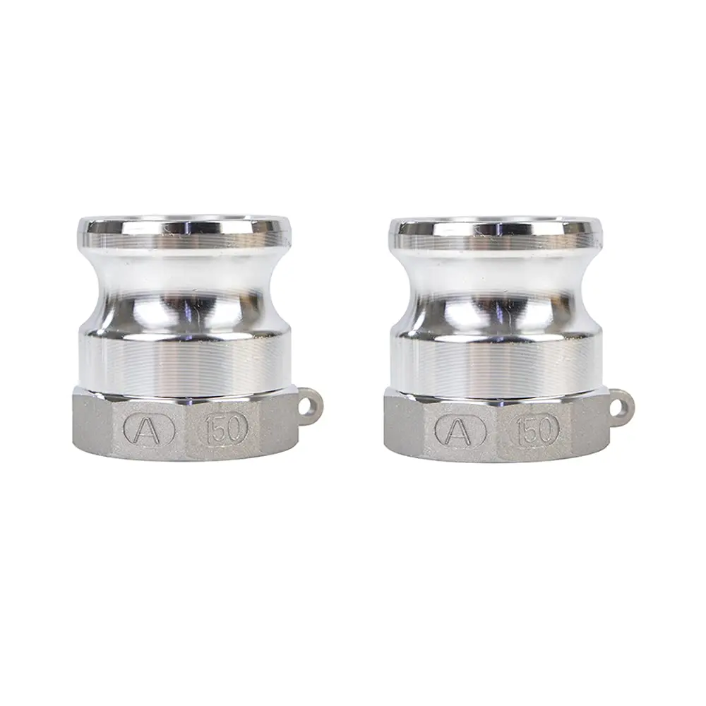 quafwia Aluminum Cam Lock Fittings (Part A) Cam Groove Hose Fitting, Male Adapter Female NPT Thread 1.5" | Aluminum Camlock Part A - main product image