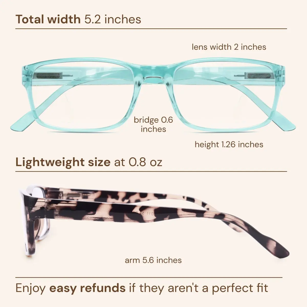 Gaoye Blue Light Blocking Reading Glasses with Spring Hinges, 5-Pack Mix Color 2, 1.75 Diopter - view 7