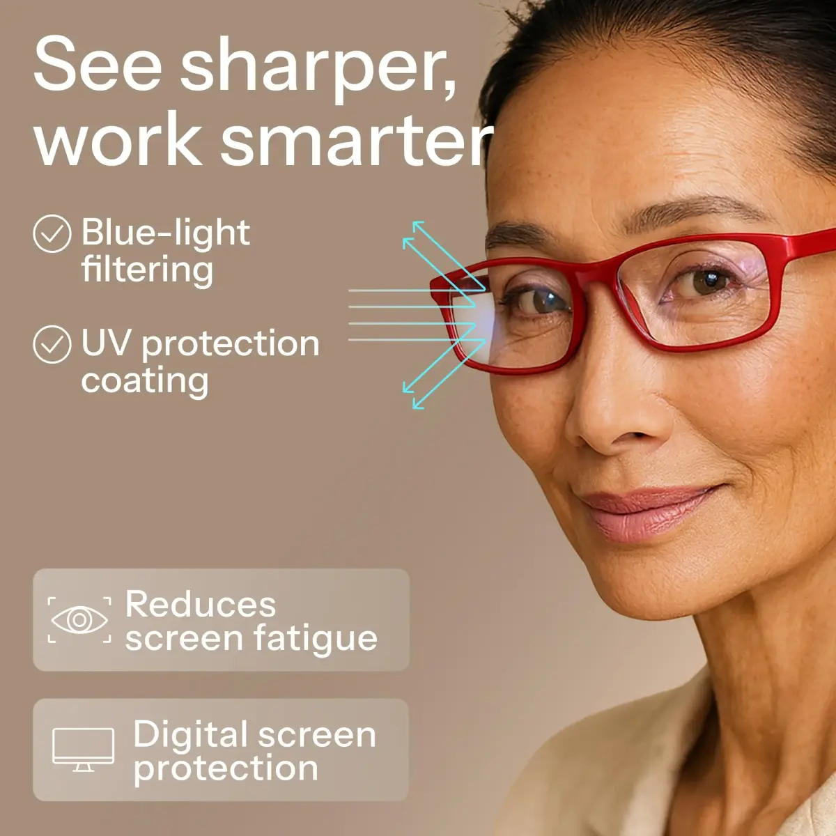 Gaoye Blue Light Blocking Reading Glasses with Spring Hinges, 5-Pack Mix Color 2.25 - view 5