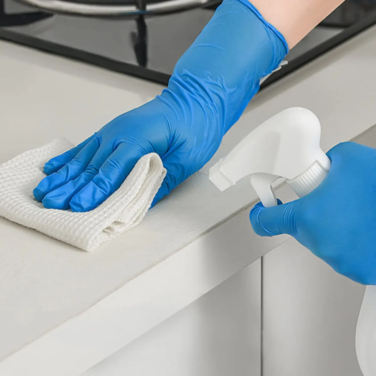 Daddy's Choice Disposable Blue Nitrile Gloves, Size Medium | Powder-Free, Latex-Free, 100pcs - view 5