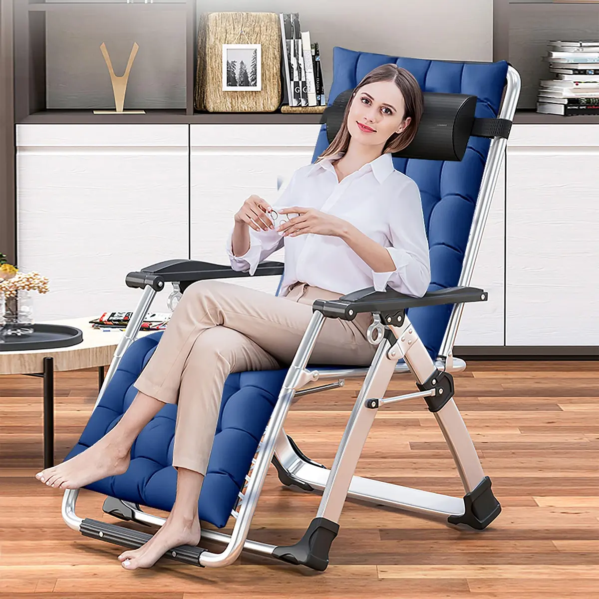 DoCred Zero Gravity Chair, Heavy Duty Folding Reclining Lounge Chairs | Supports 440 lbs, Adjustable & Portable - view 3