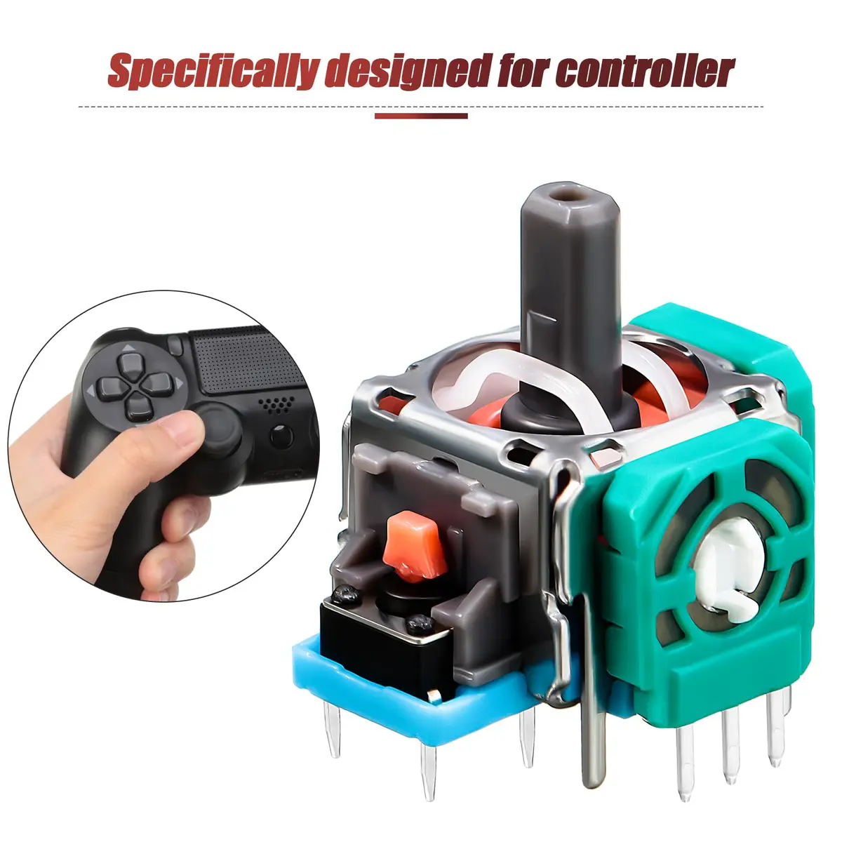 Zhanmai Controller Repair Kit Joystick Replacement Parts Button | Compatible with PS4 Controllers, Easy Installation, Complete Set - view 6