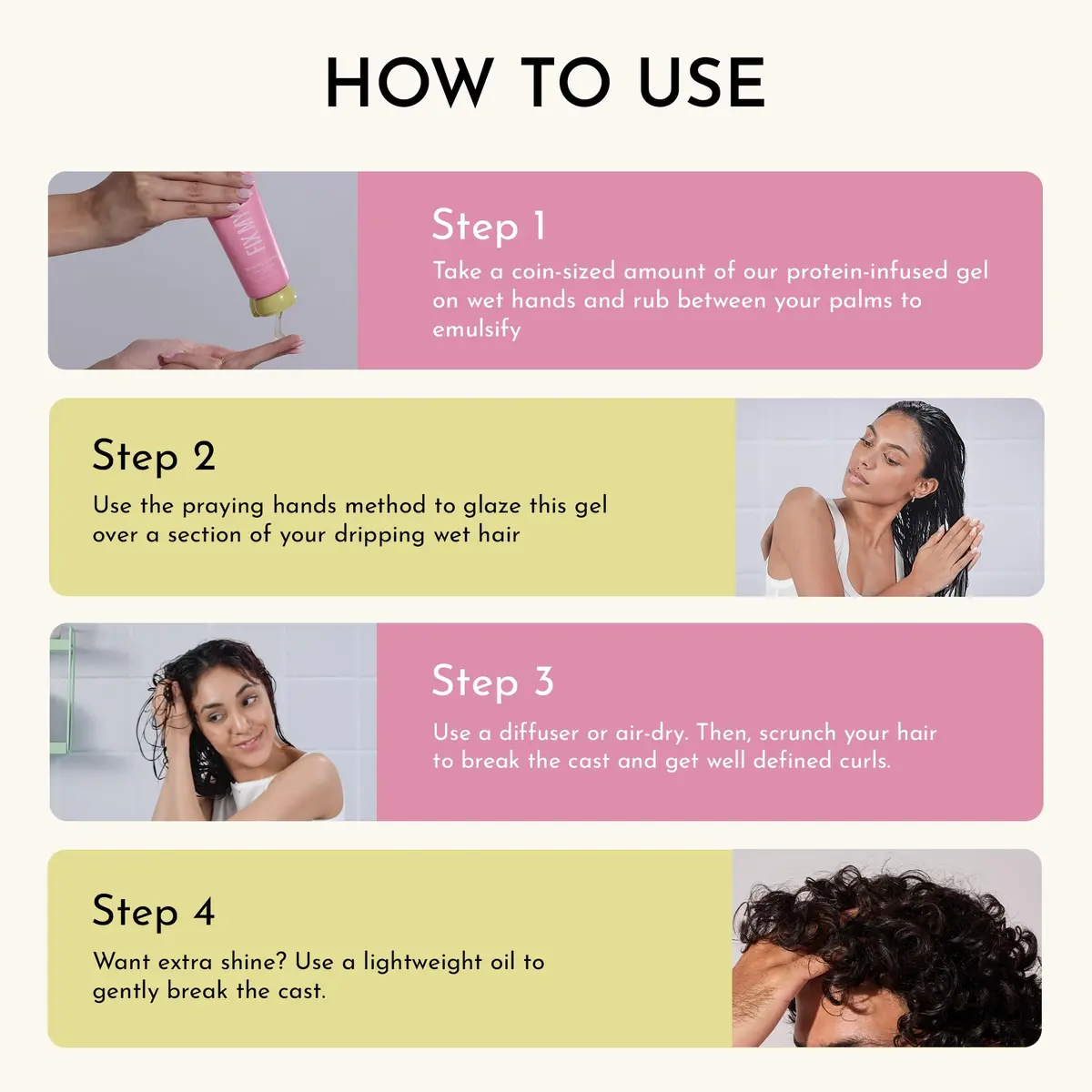 Fix My Curls Curl Defining Hair Gel | Sunflower Oil & Keratin | 100ml (3.5oz) | Strong Hold Curl Sculpting Gel - view 6