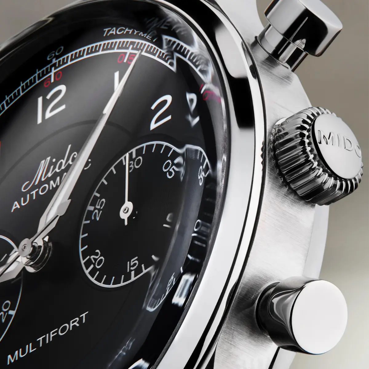 MIDO Multifort Patrimony Chronograph Swiss Automatic Watch for Men | Black Dial, 42mm Case - view 6