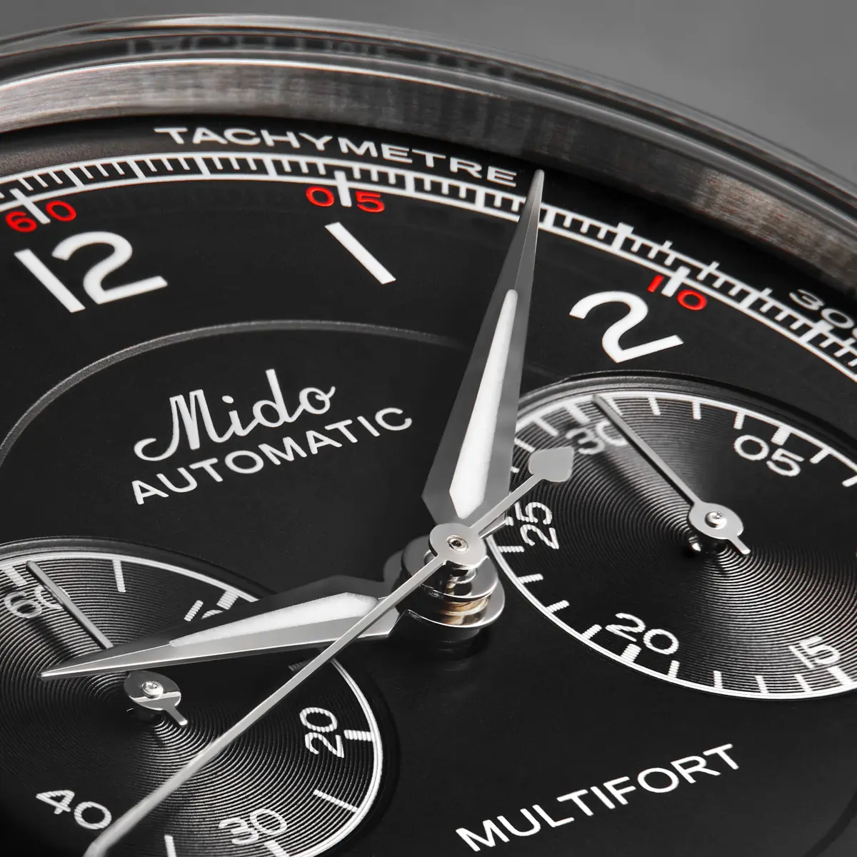 MIDO Multifort Patrimony Chronograph Swiss Automatic Watch for Men | Black Dial, 42mm Case - view 4