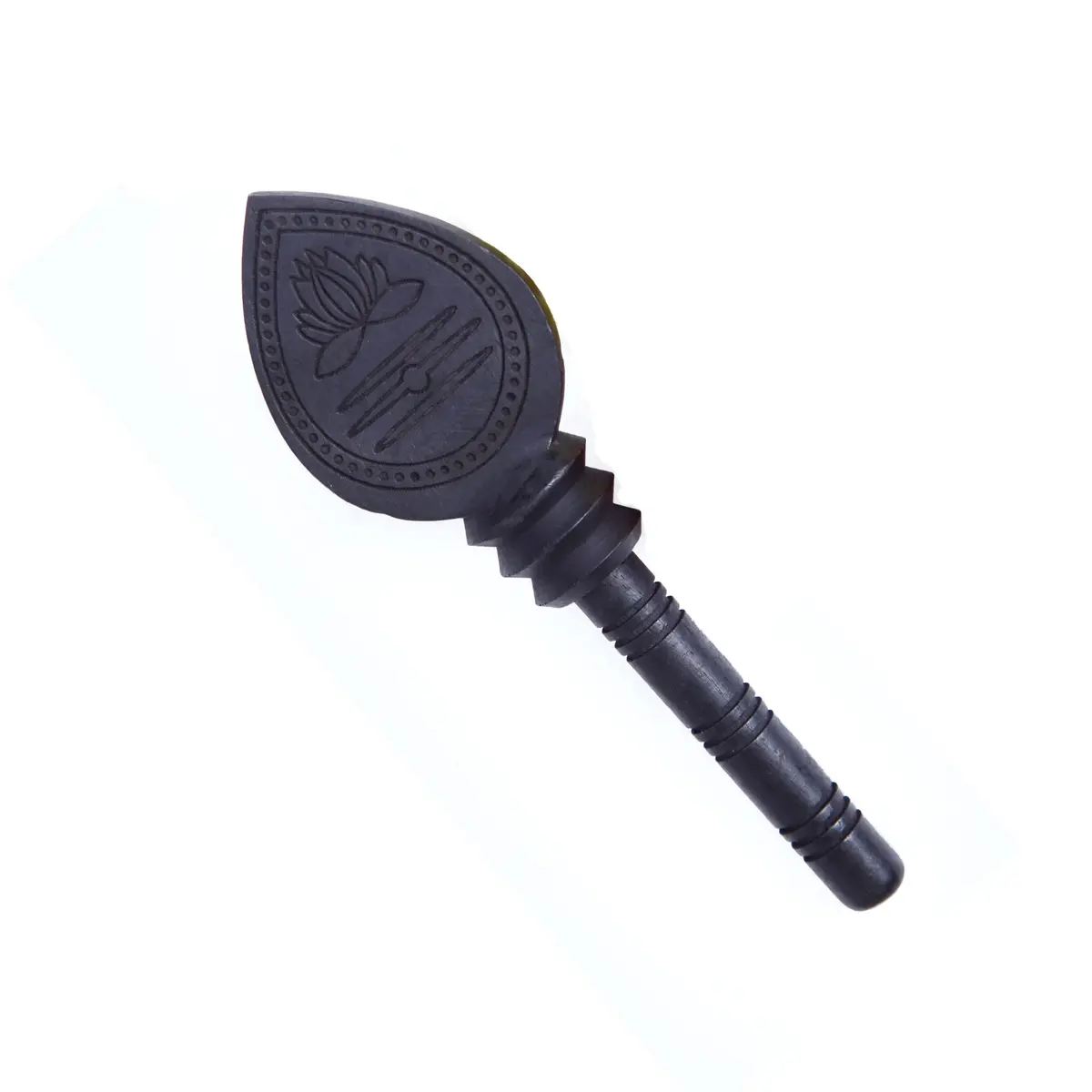 Anciently Karungali Vel Original 6 Inches Height | Natural Black Ebony Wood Statue - view 5