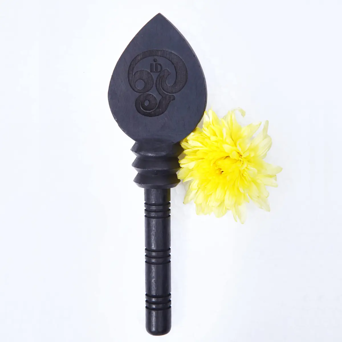 Anciently Karungali Vel Original 6 Inches Height | Natural Black Ebony Wood Statue - view 2