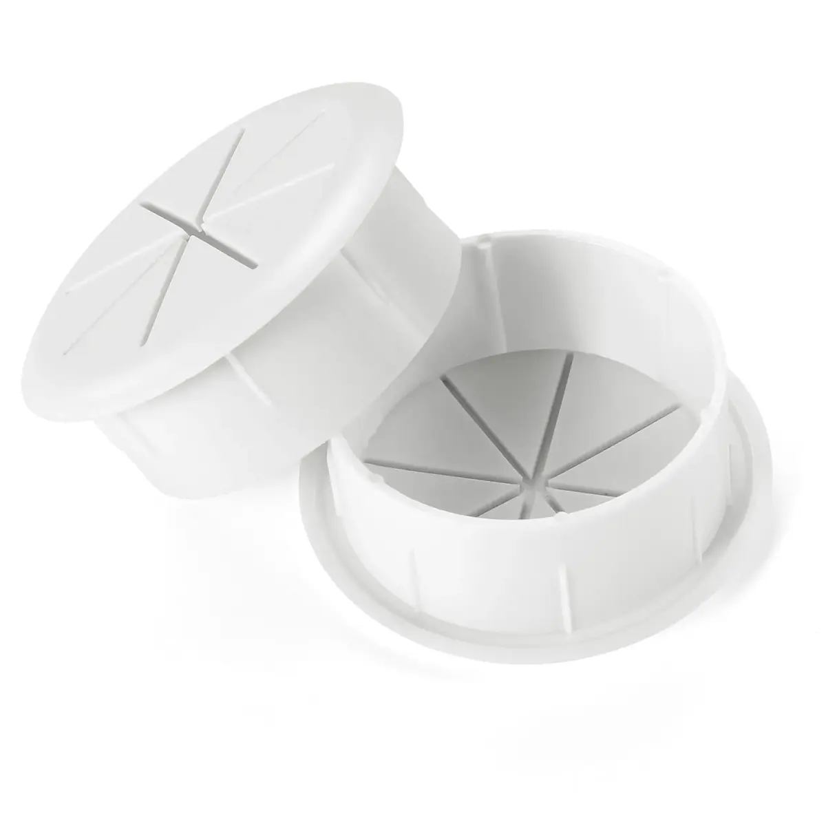 HYCC 2-Inch Flexible Desk Grommet - White (2 Pack) for Effective Wire Organization - view 3