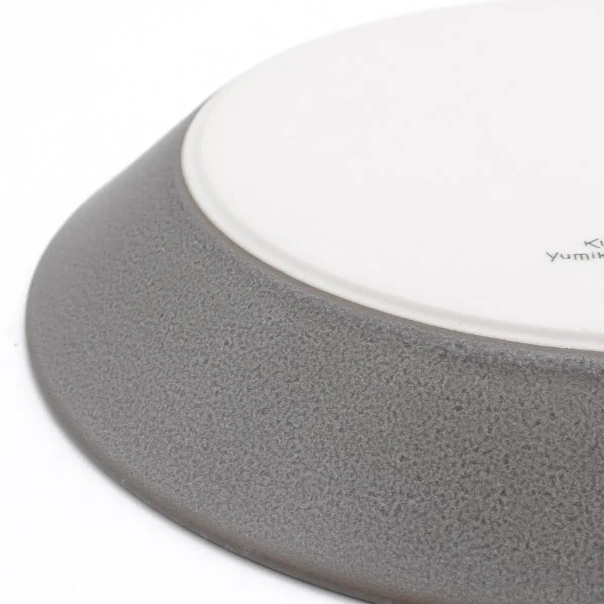 KIMURA GLASS Yumiko Iihoshi Porcelain 18cm Moss Gray Plate | Matte Japanese Dishware - view 6