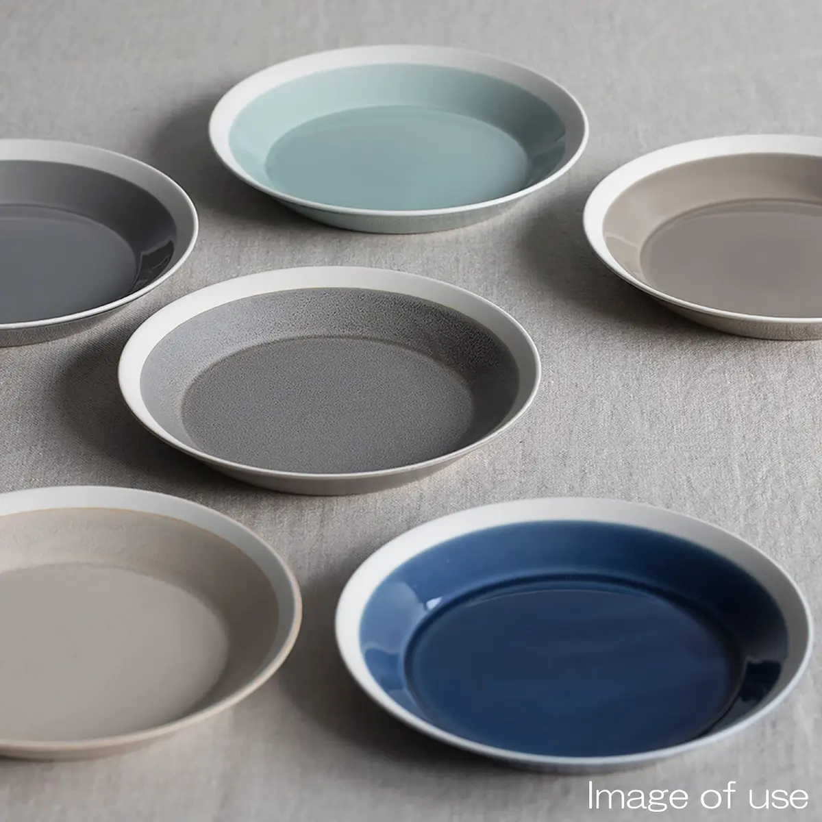 KIMURA GLASS Yumiko Iihoshi Porcelain 18cm Moss Gray Plate | Matte Japanese Dishware - view 9
