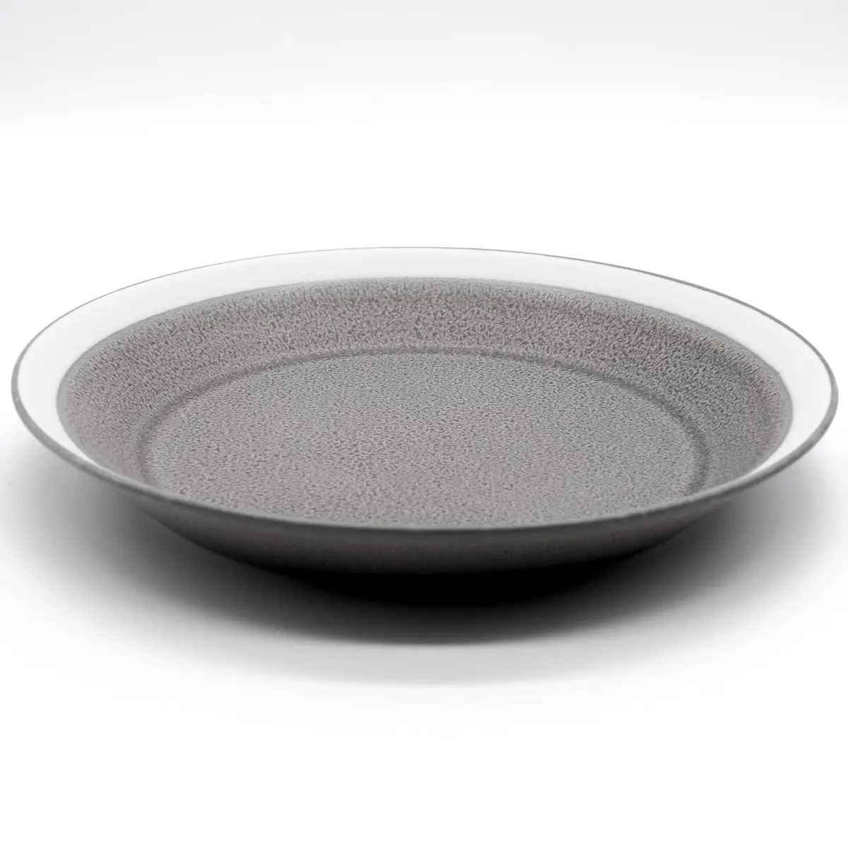 KIMURA GLASS Yumiko Iihoshi Porcelain 18cm Moss Gray Plate | Matte Japanese Dishware - view 2