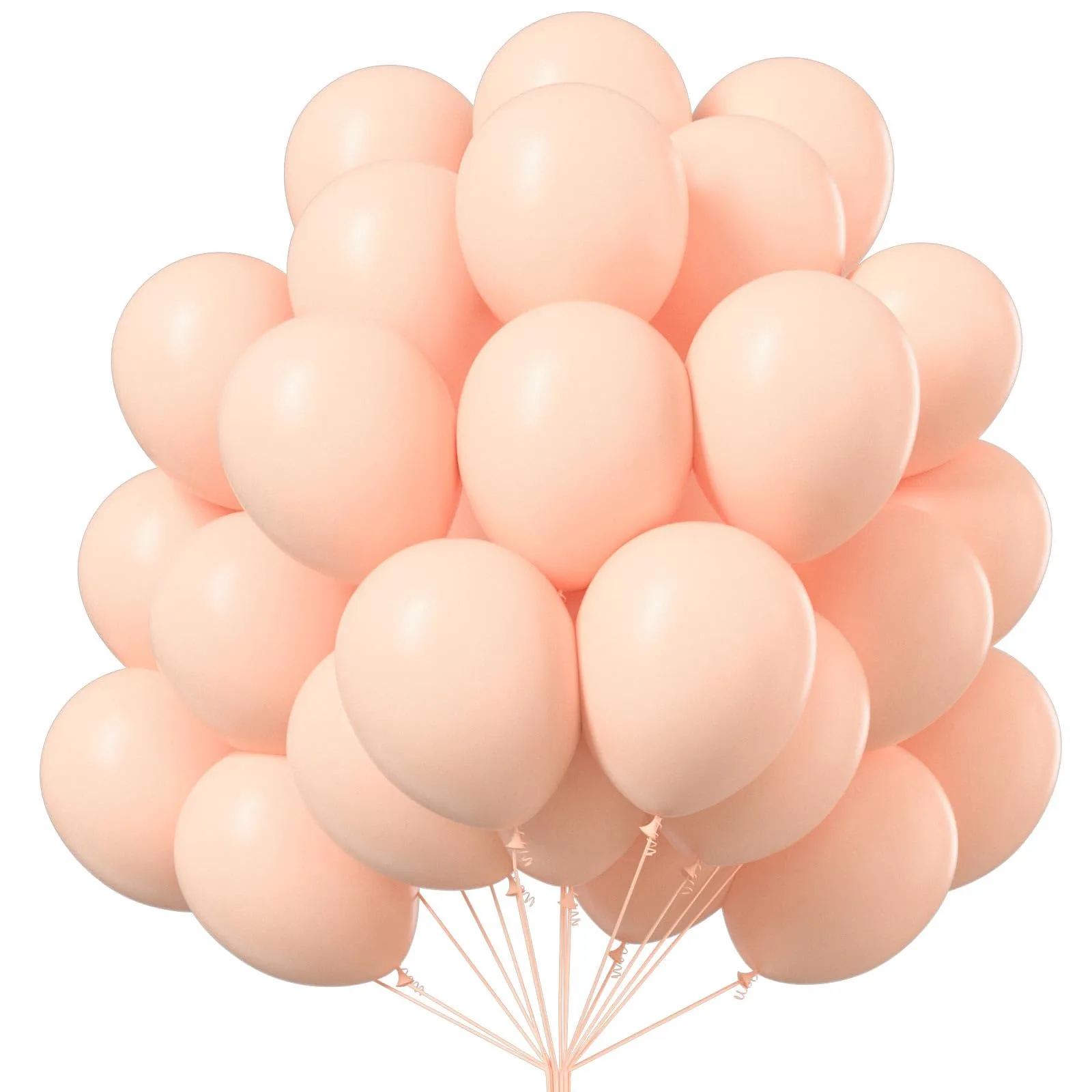PartyWoo Pastel Orange Balloons 50 pcs 12 Inch Latex Helium Balloons for Parties - main product image