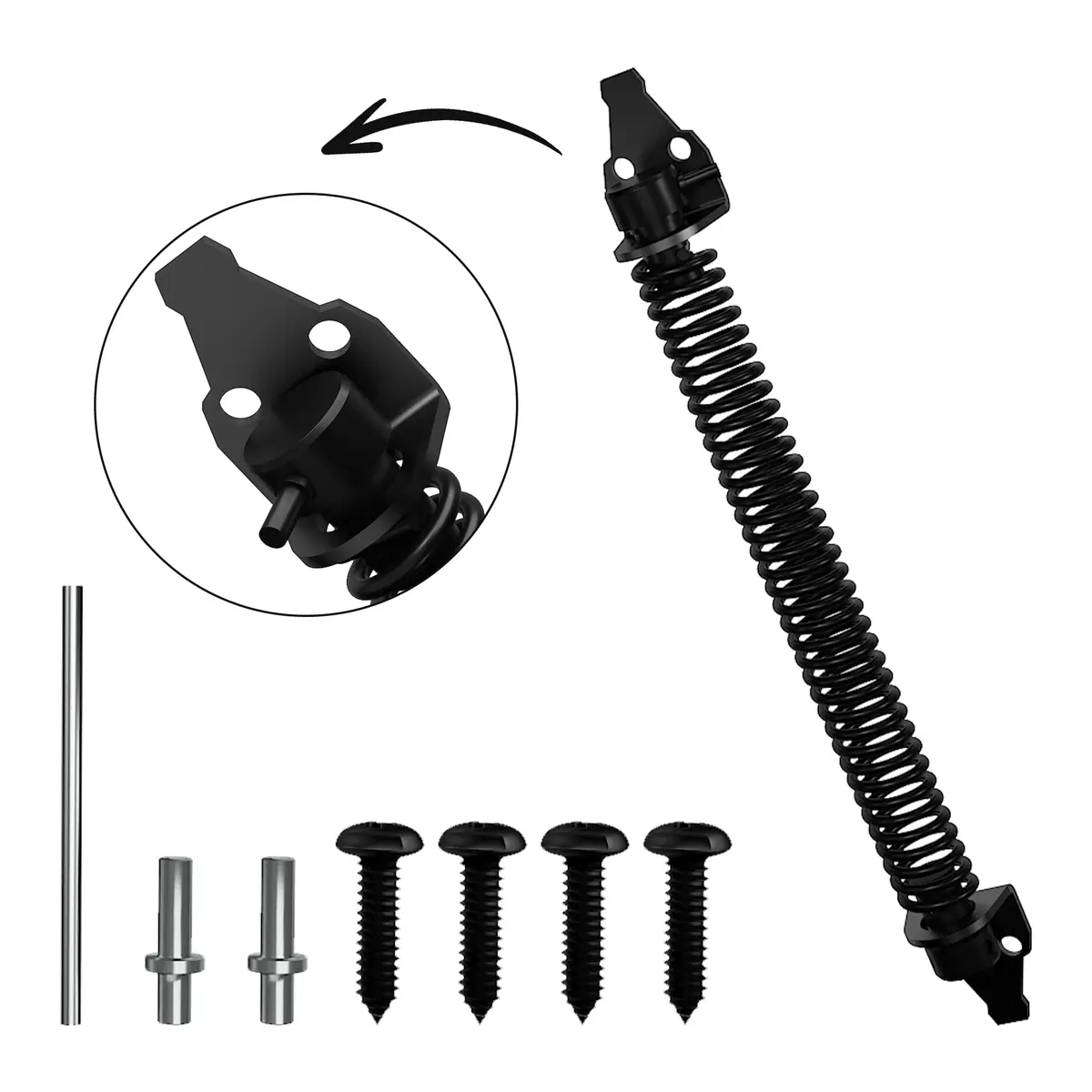 SKYSEN 14 Inch Black Self-Closing Fence Gate Spring | Heavy Duty Automatic Closure - view 9