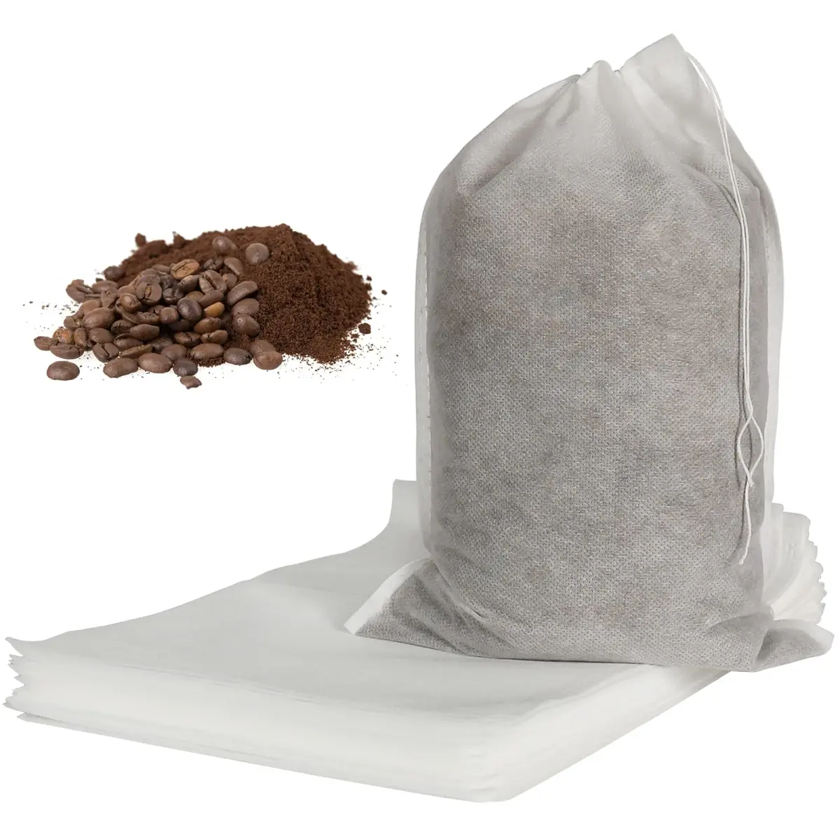 HRX Package Disposable Cold Brew Bags 8x12 inch (20x30cm) - 50 Count | Fine Mesh for Smooth Cold Brew Coffee & Tea - main product image
