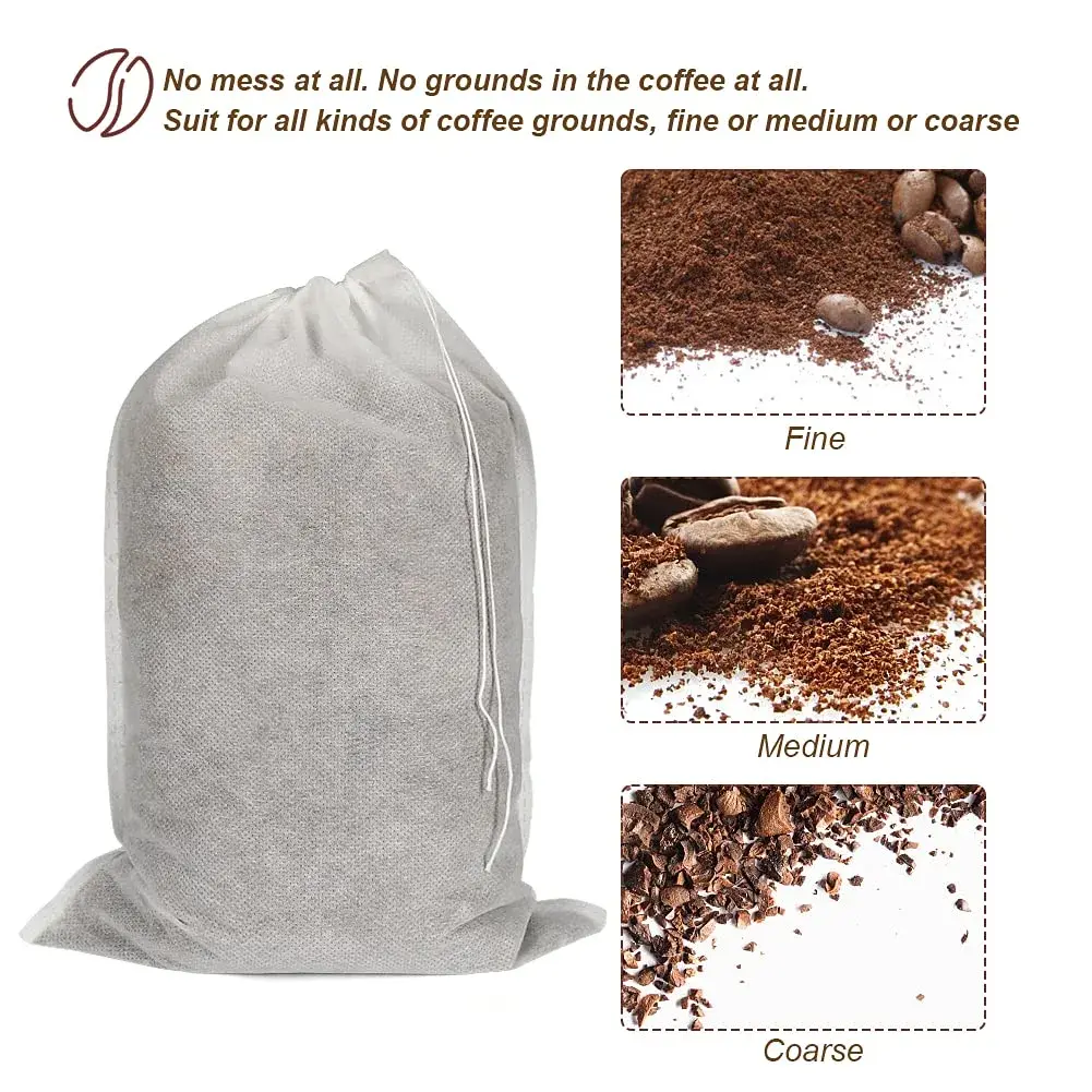 HRX Package Disposable Cold Brew Bags 8x12 inch (20x30cm) - 50 Count | Fine Mesh for Smooth Cold Brew Coffee & Tea - view 4