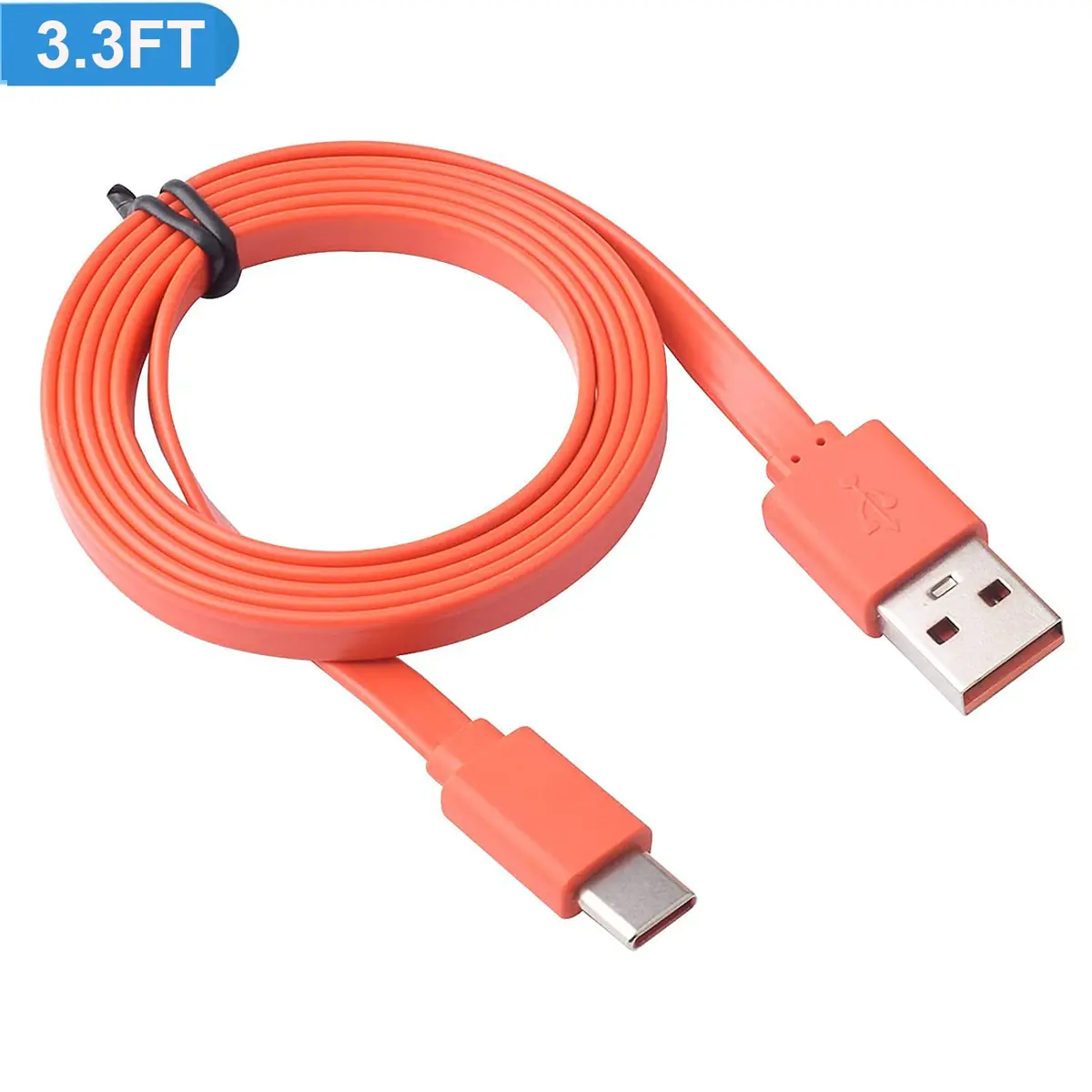 Alitutumao USB Type-C Charging Cable 1m (3.3ft) Orange | Fast Charging & Data Sync for JBL Speakers - view 5