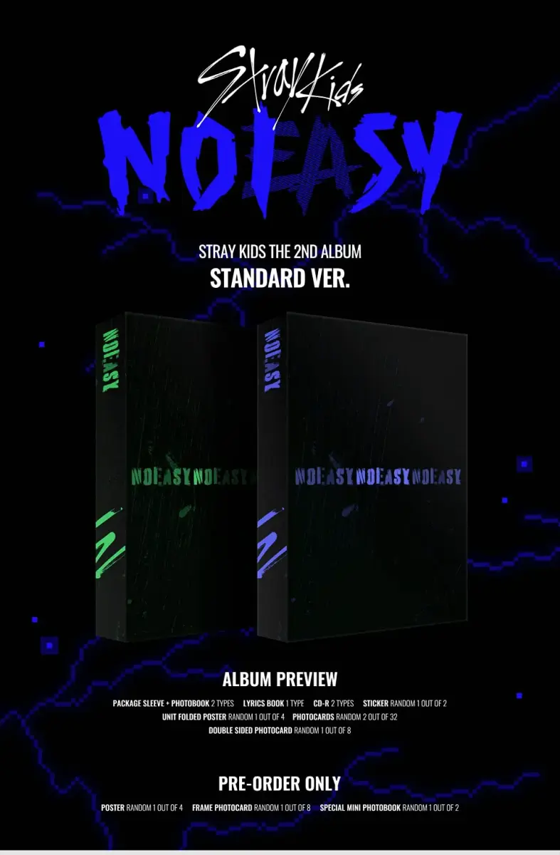 Stray Kids NOEASY Vol.2 Album (Normal Ver.) + Extra Photocards Set (A Ver.) | K-Pop Music CD - view 3