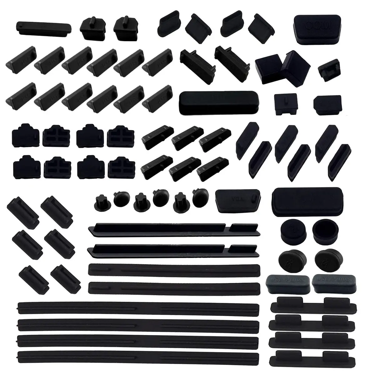 LampVPath 80-Piece Universal Port Dust Plug Kit for Laptops & Motherboards | 25 Types Included - main product image