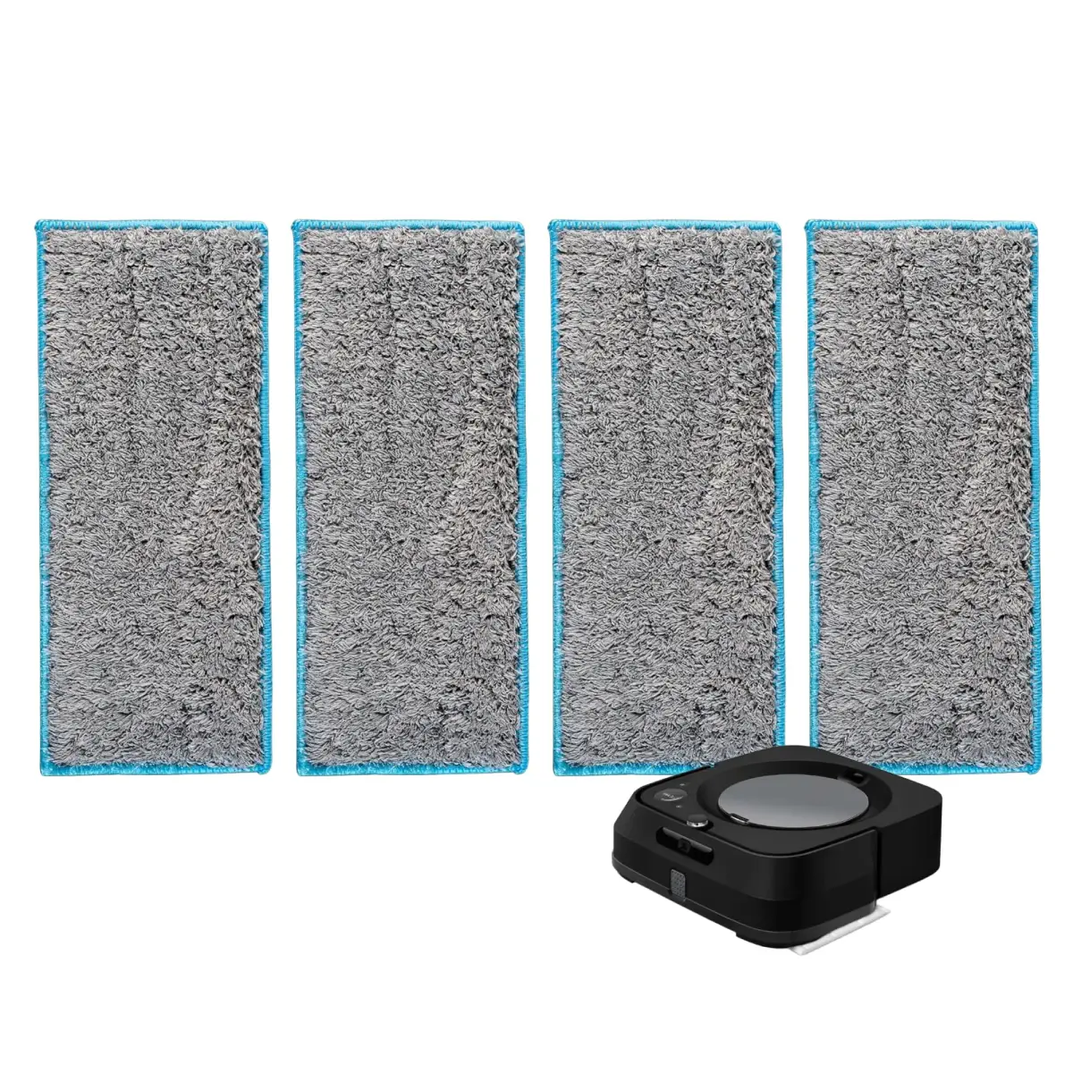 BlueStars Washable Wet Mopping Pads for iRobot Braava Jet m6 (4-Pack) | Microfiber Deep Clean Mop Pads - main product image