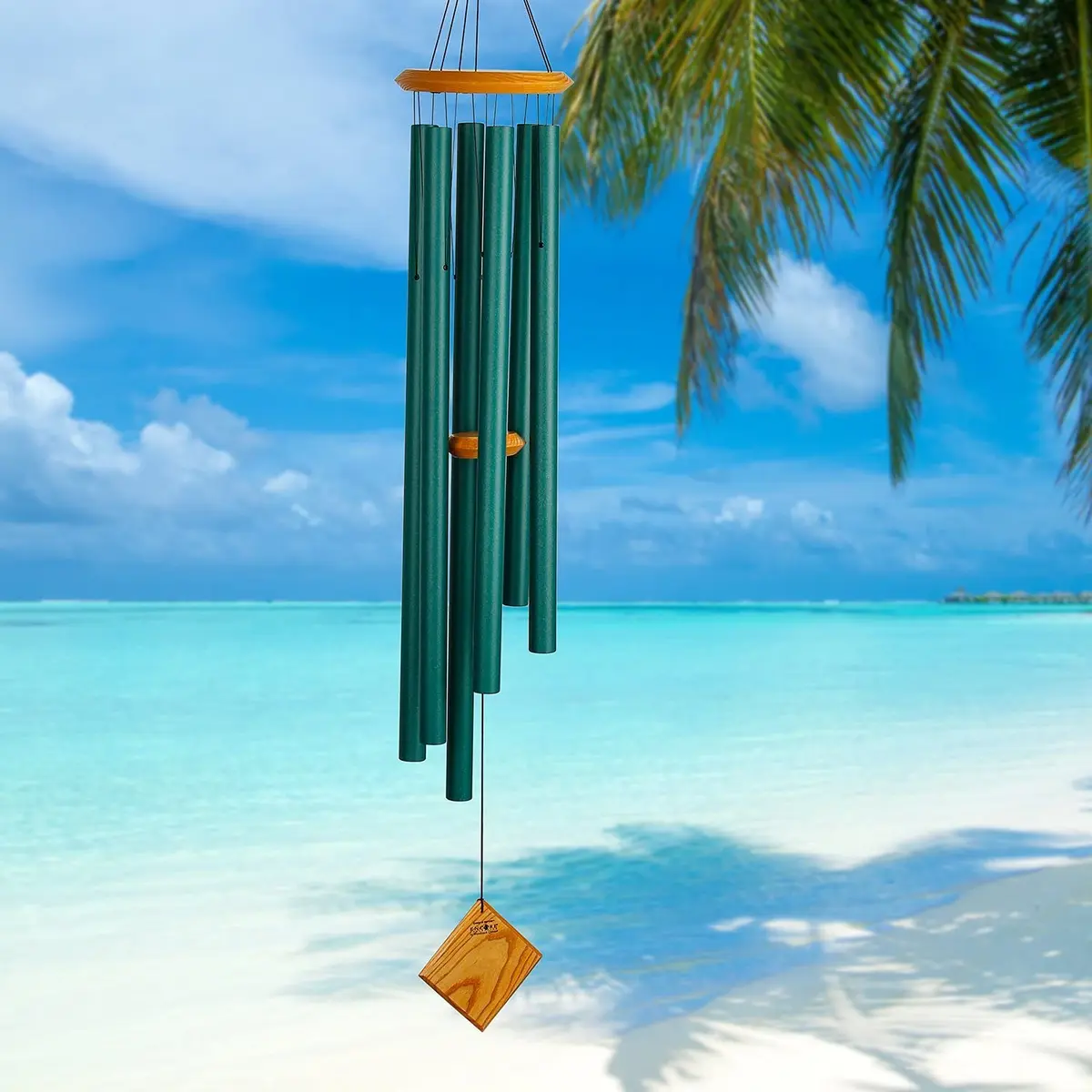 Woodstock Chimes Neptune Wind Chime 54" Verdigis Deep Tone Garden Decor - view 2