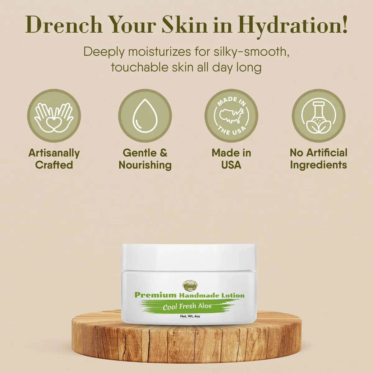 360Feel Aloe Body Lotion 4 Fl Oz | Hydrates with Coconut & Olive Oil, Non-Greasy, Sensitive Skin, All Day Use - view 3