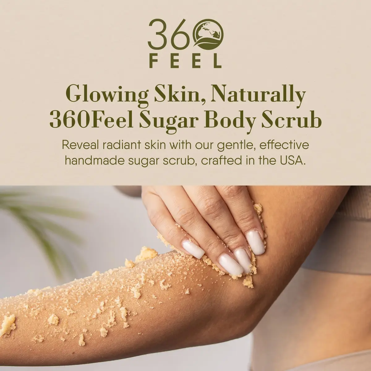360Feel Sugar Body Scrub Hydrangea Rose 8 Fl Oz | Gentle Exfoliant for Acne Scars & Stretch Marks - view 7