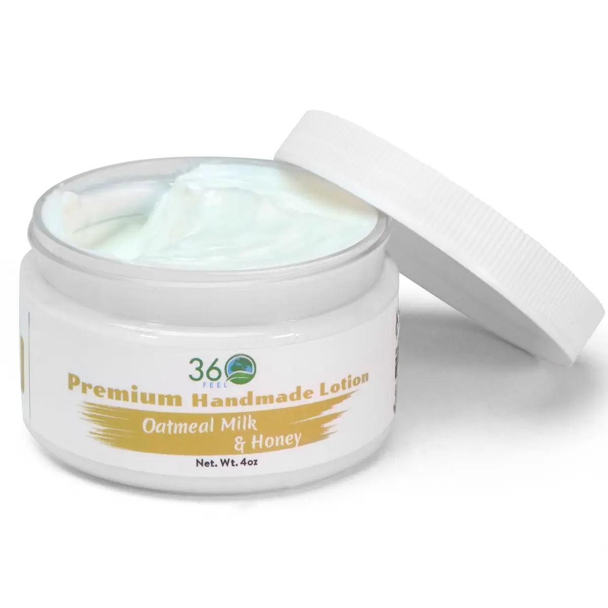 360Feel Oatmeal Milk & Honey Body Lotion 4 Fl Oz | Hydrates Sensitive & Dry Skin All Day - main product image