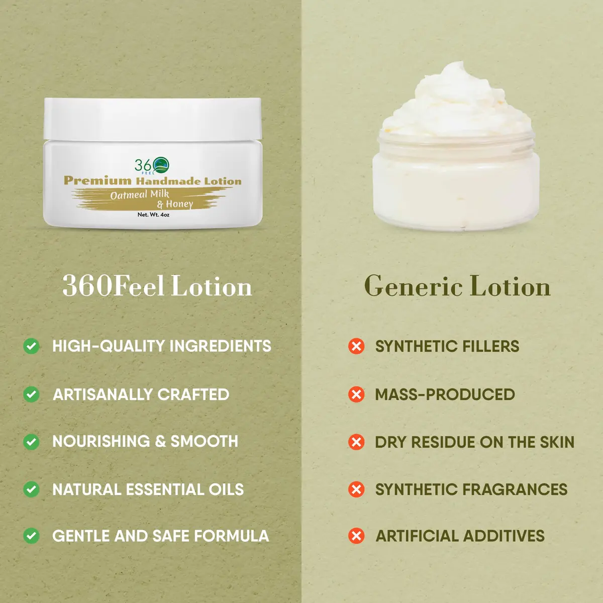 360Feel Oatmeal Milk & Honey Body Lotion 4 Fl Oz | Hydrates Sensitive & Dry Skin All Day - view 6