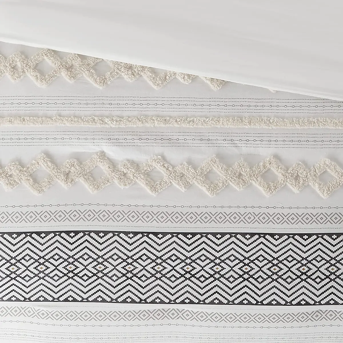 Hyde Lane King Size Comforter Set, Boho Tufted Ivory | All-Season Cotton & Down-Alternative - view 6