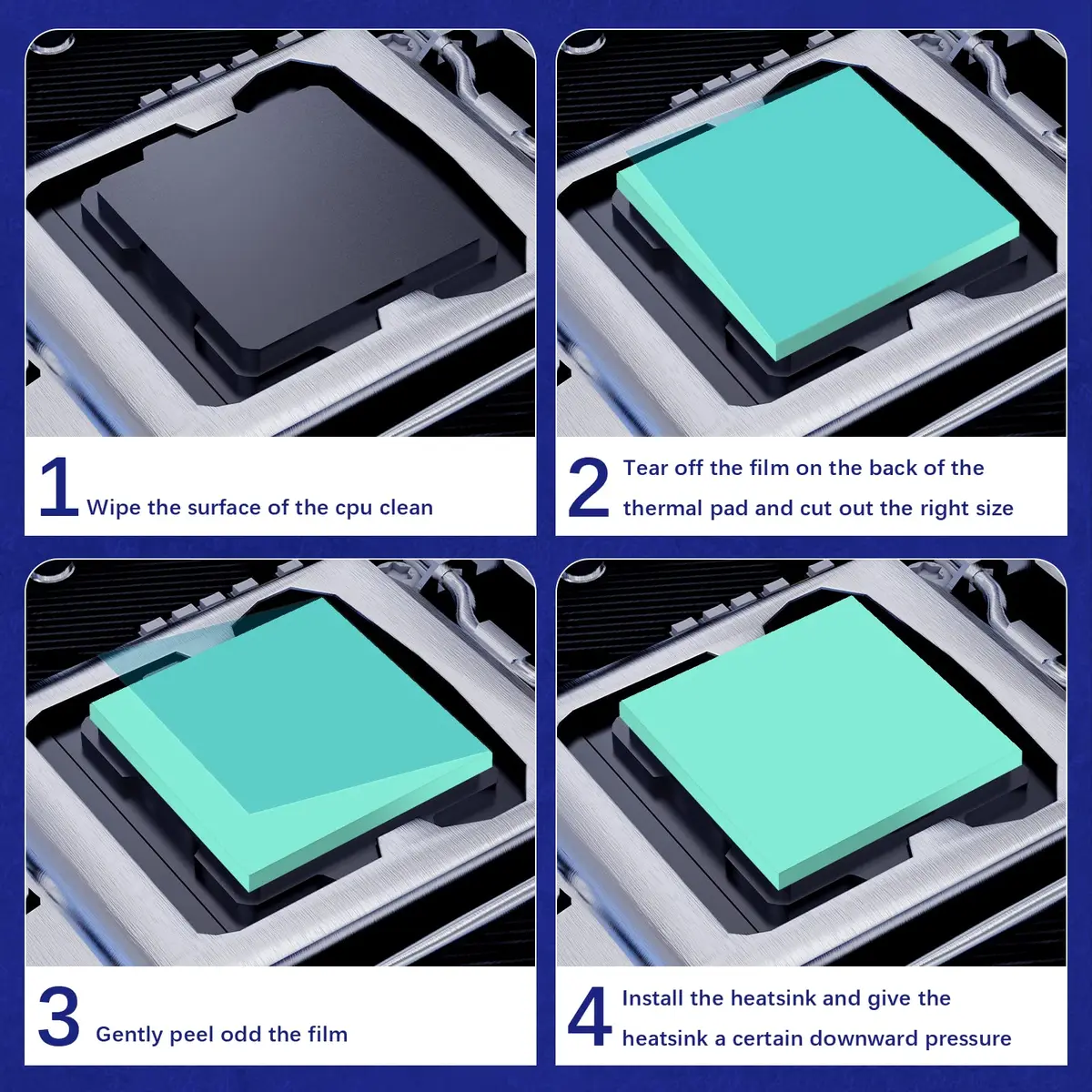 SYY Thermal Pad 0.5mm | High Temp Resistance & Non Conductive for Laptop, GPU, CPU (80x40mm) - view 3