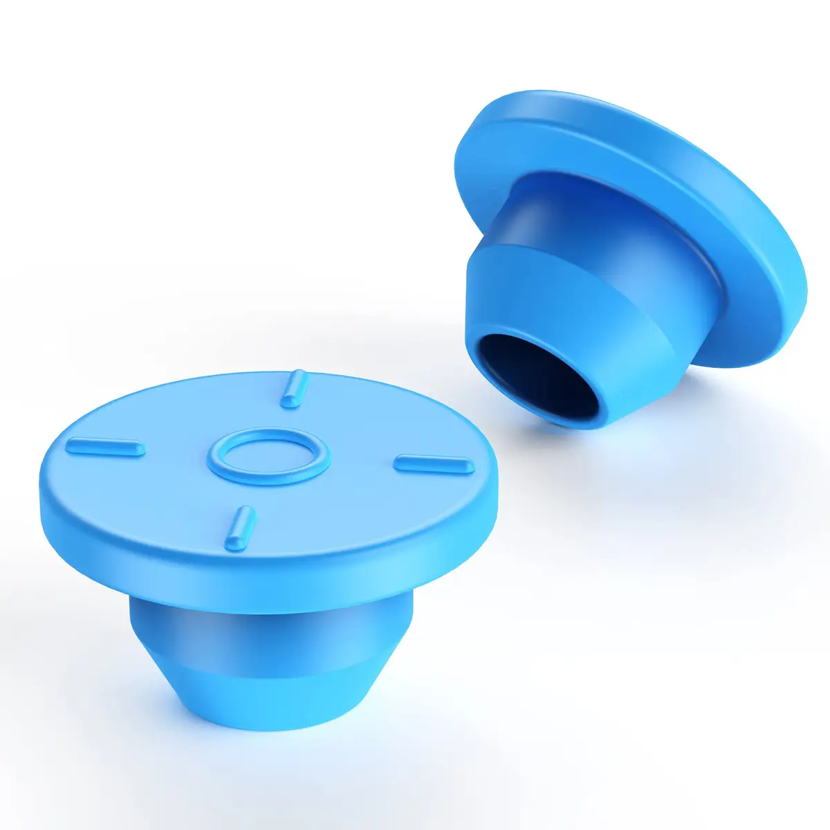 Biomed Solutions 13mm Self Healing Injection Ports Vials Rubber Stoppers 100pcs | Reusable Mason Jar & Bottle Seal - main product image
